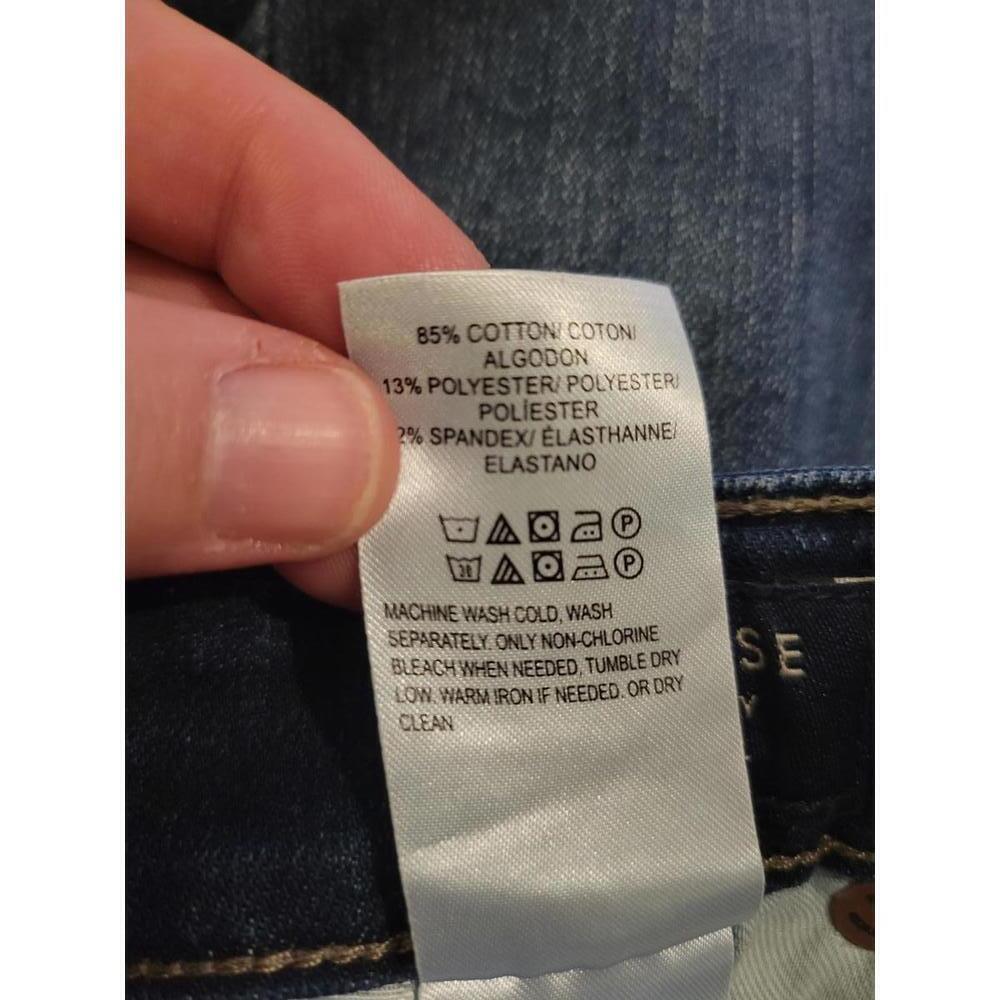 Lucky Brand size 2/26 blue distressed mid rise skinny jeans. Ava - Picture 6 of 6